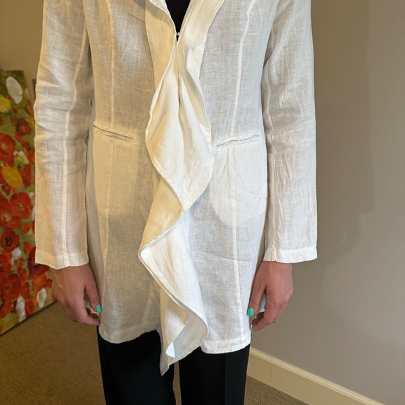Vintage Lauren Vidal White Linen Jacket - Picture 6 of 6